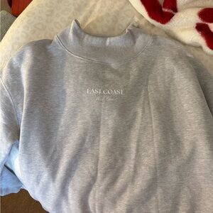 East Coast Gray Cowl Neck Sweater